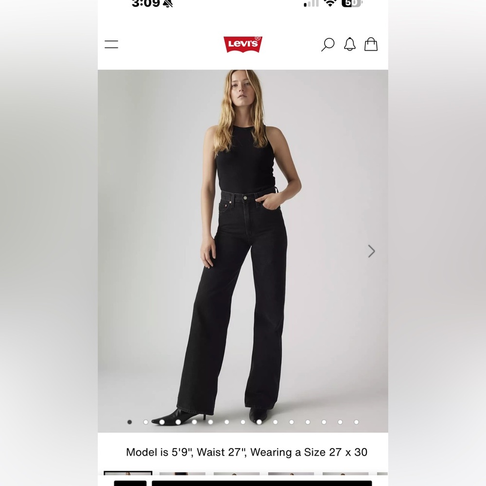 Levi’s Wide Leg Ribcage Jeans